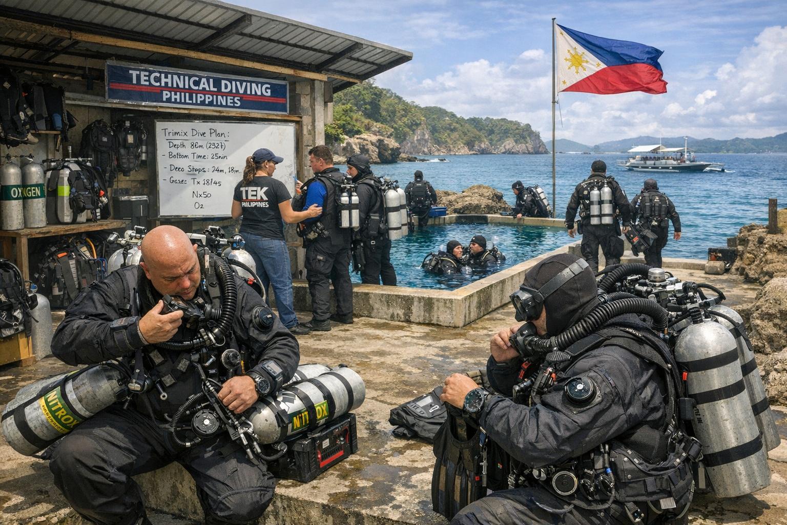 Diving safety protocols for technical divers